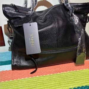 Black Leather Shoulder Bag
